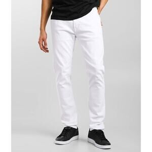 Cult Of Individuality Mens 42x33 Rocker Slim Jeans White